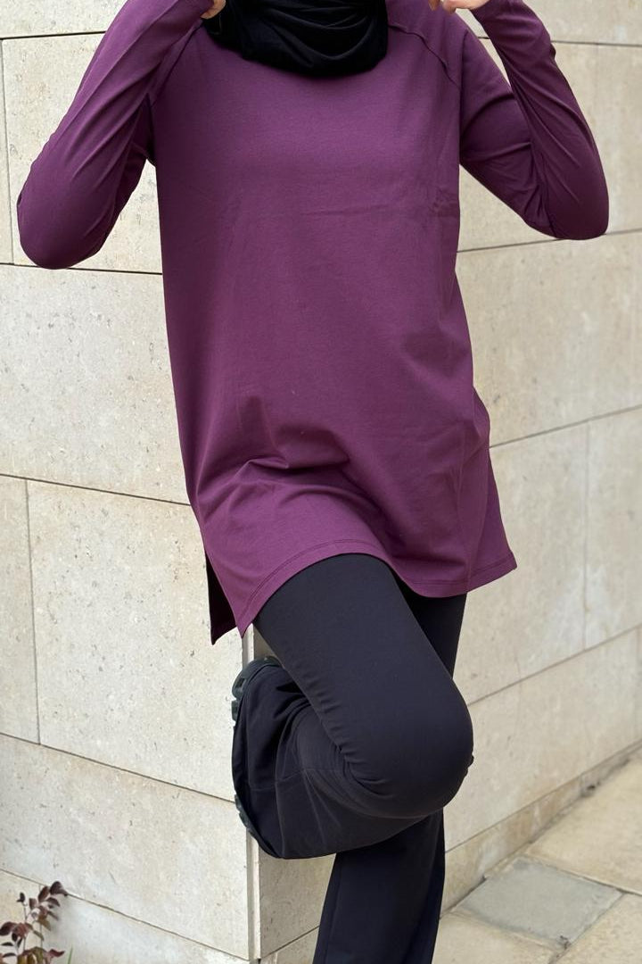 Purple Thumbhole Top