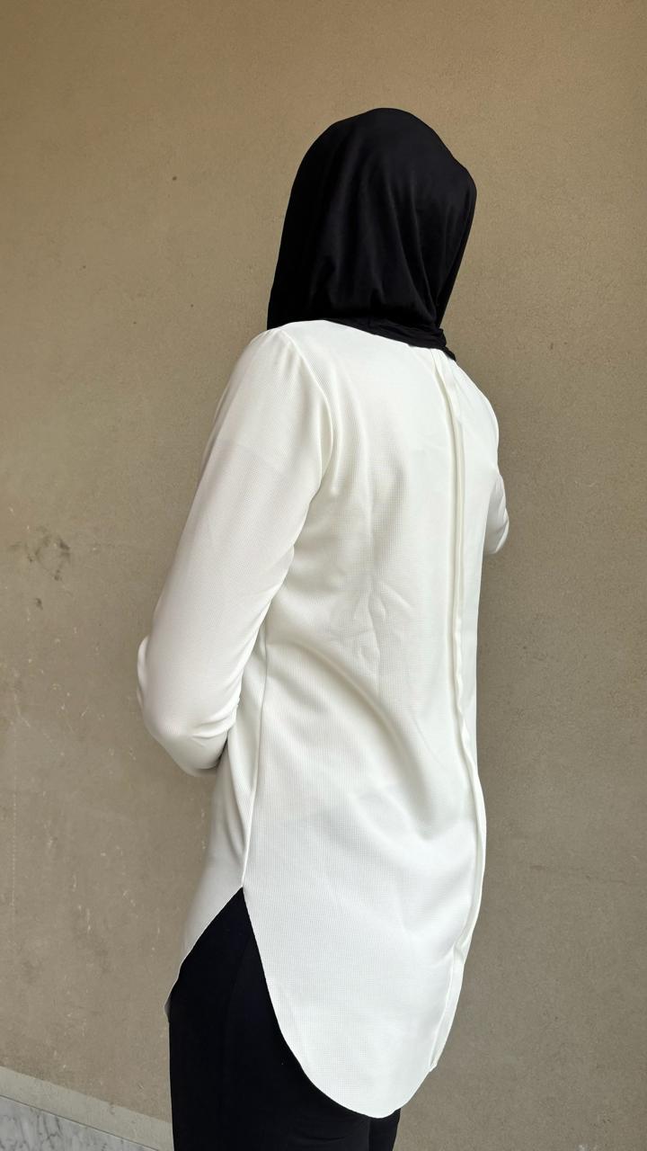 White Curve Top