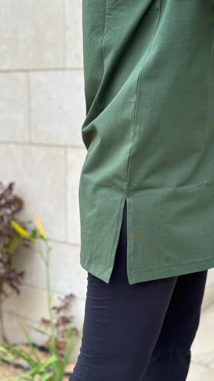 Green Thumbhole Top