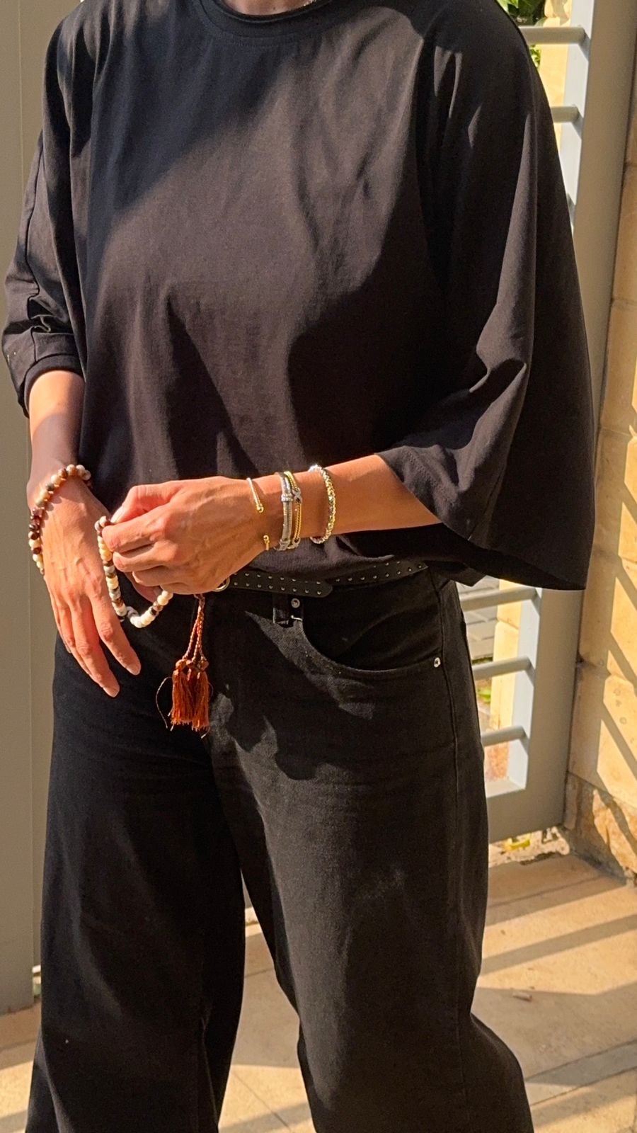 One size quarter sleeves top