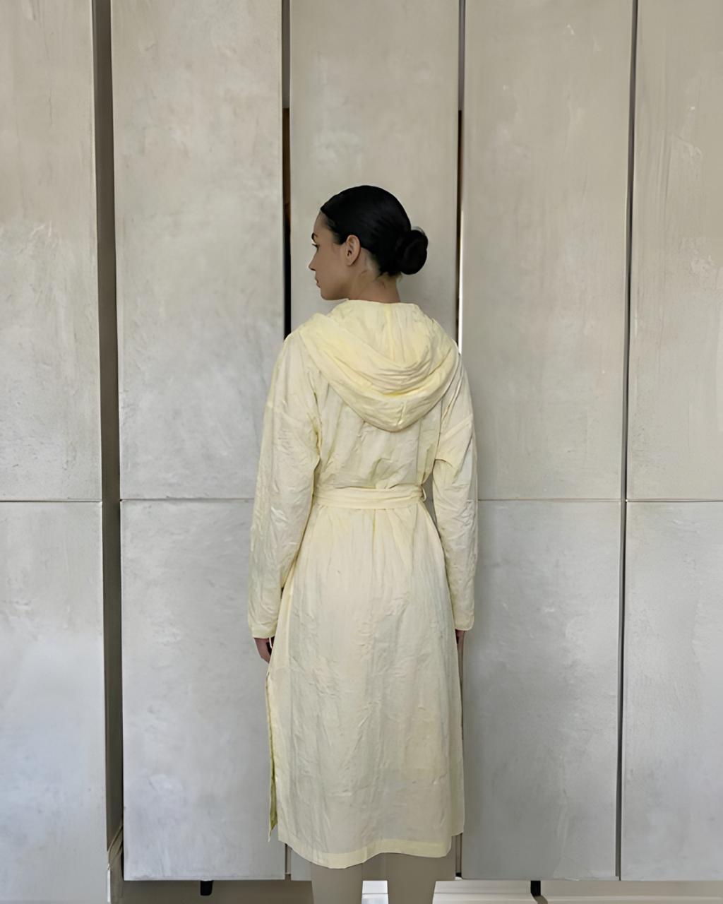 Butter Yellow ripped Cardigan