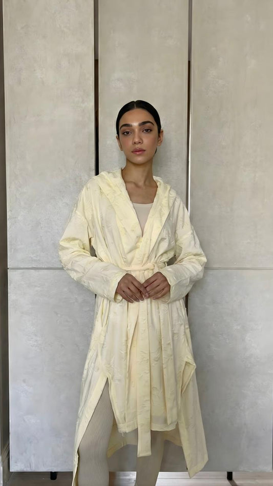 Butter Yellow ripped Cardigan