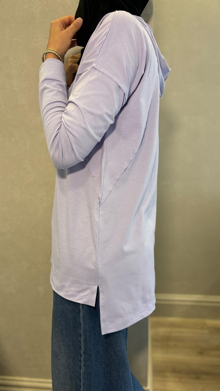 Lilac hooded top