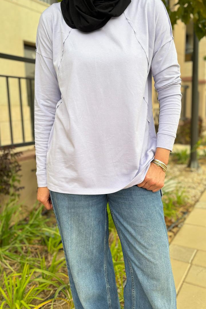Lilac hooded top