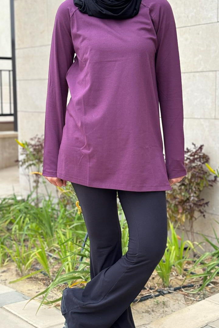Purple Thumbhole Top