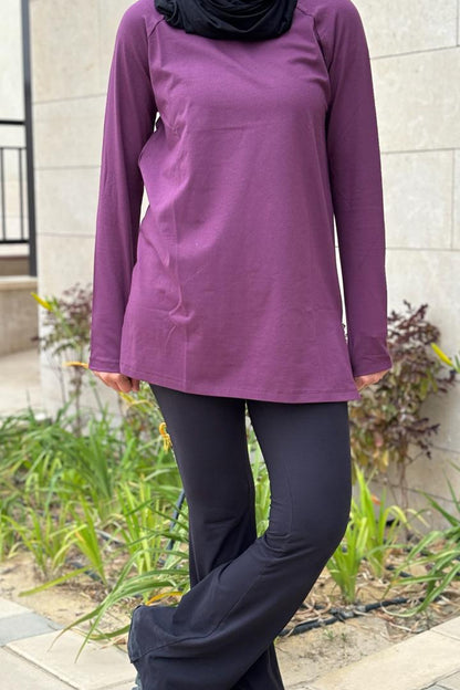 Purple Thumbhole Top