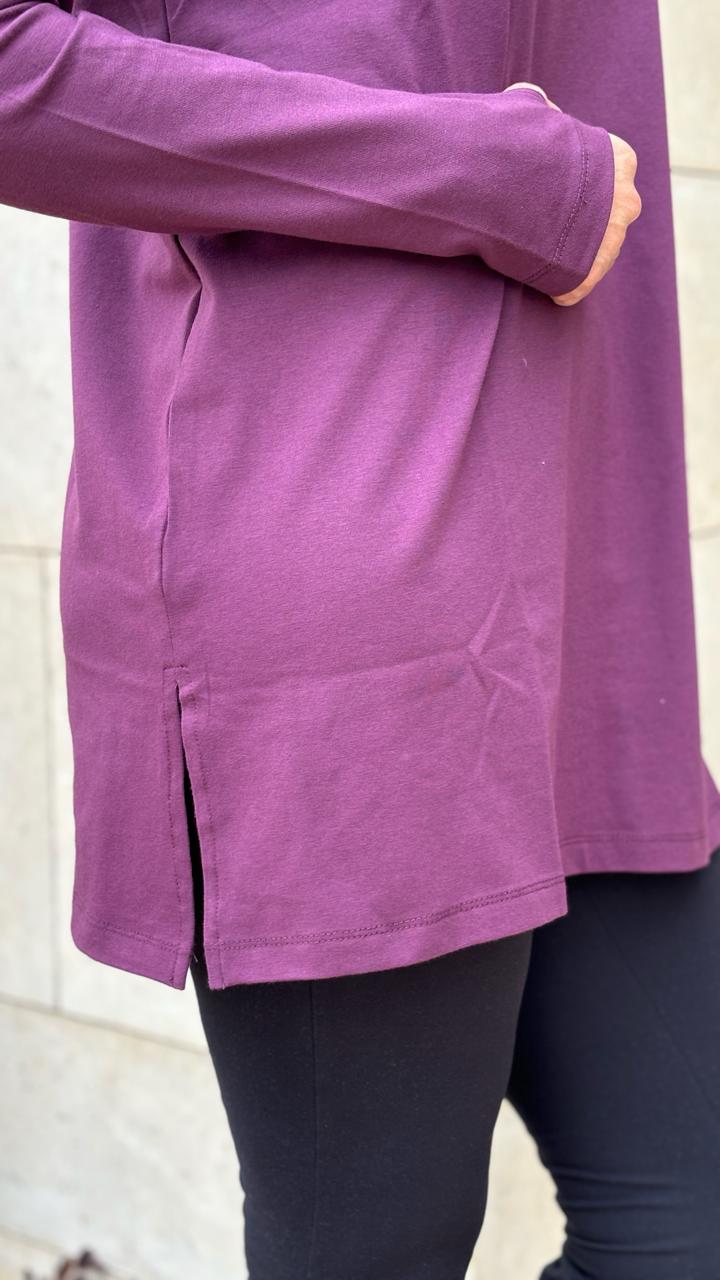 Purple Thumbhole Top