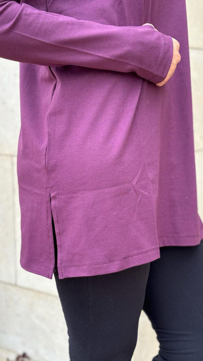 Purple Thumbhole Top