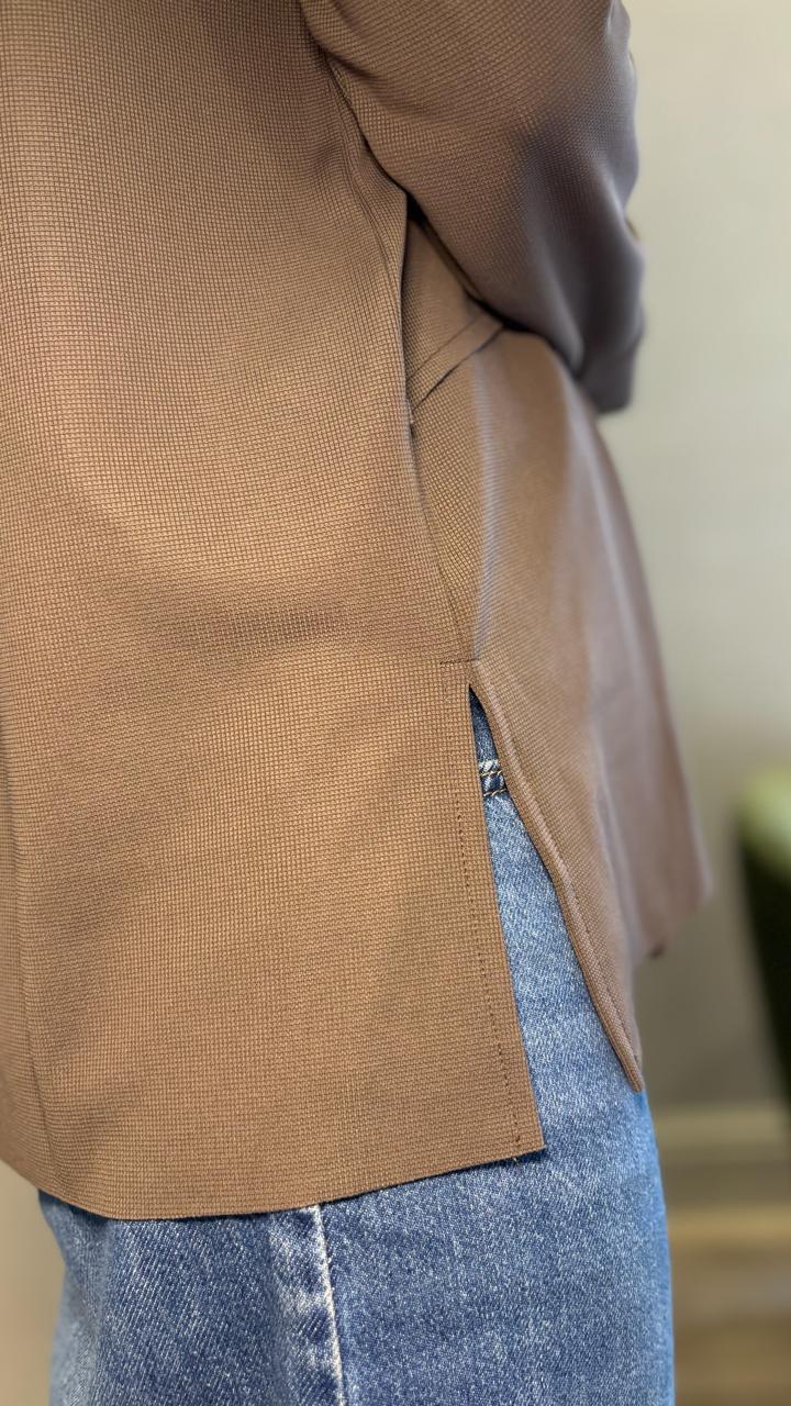 Brown hooded top