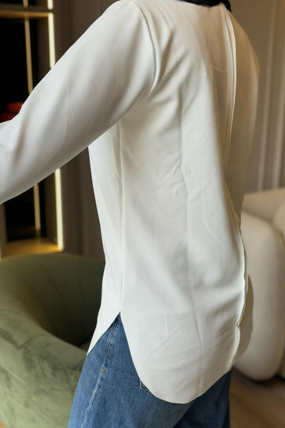 White Curve Top