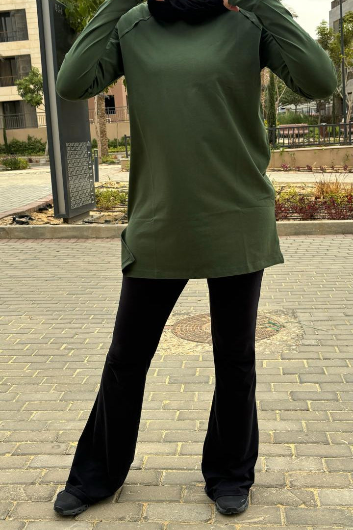 Green Thumbhole Top