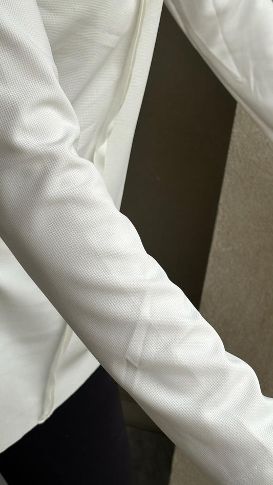 White Curve Top