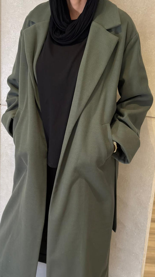 Oversize coat in Olive